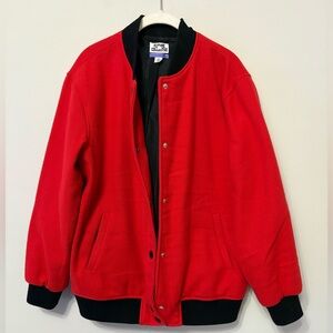 Red Bomber Jacket by Future Collective